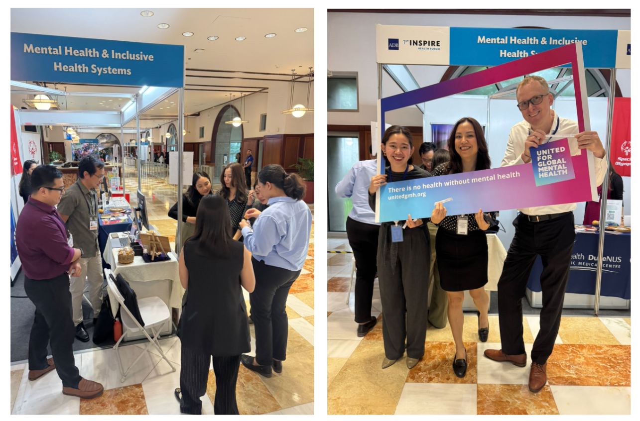Visitors from ADB dropping by our Innovation Marketplace booth, with the support of partners from MentalHealthPH